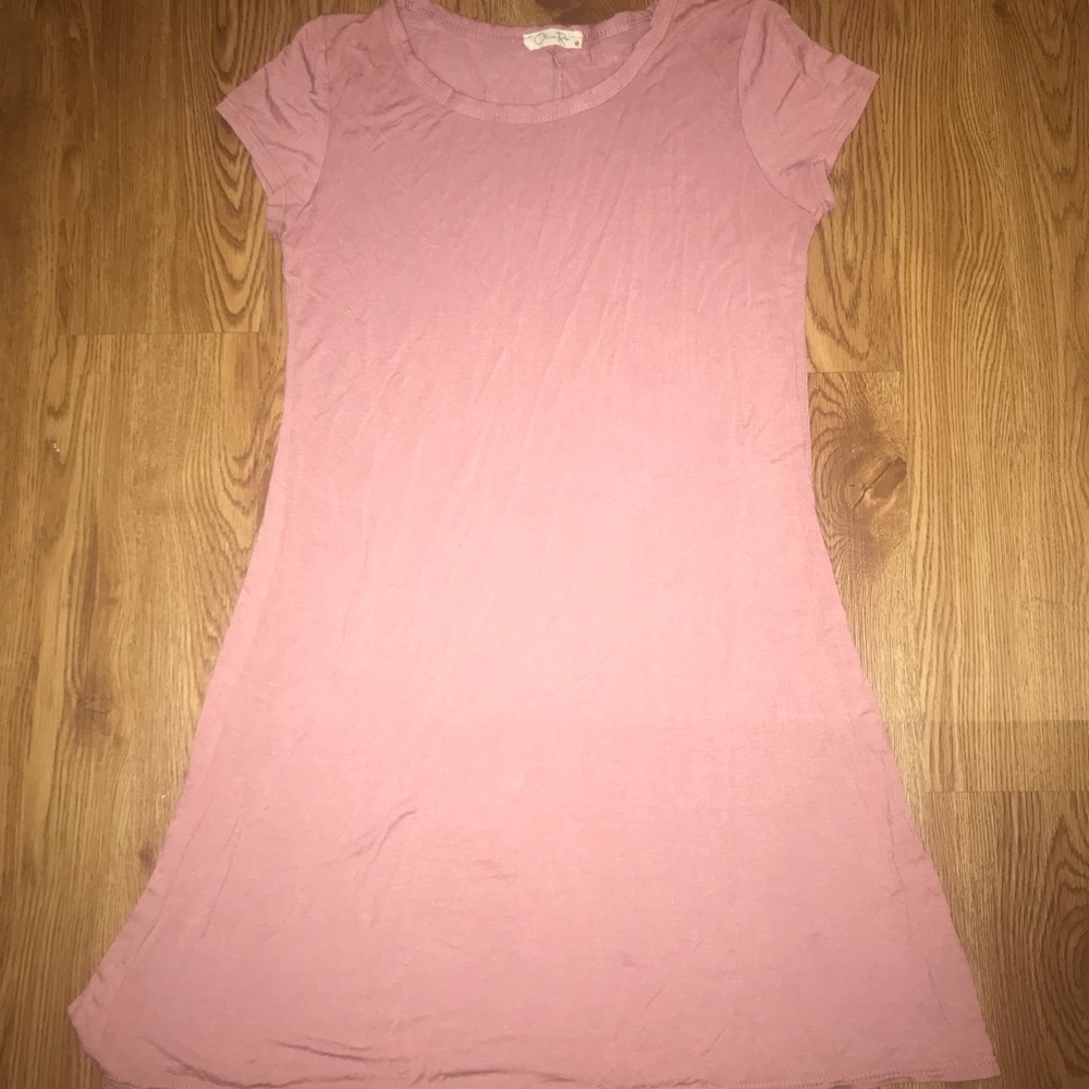 Pink T-shirt dress